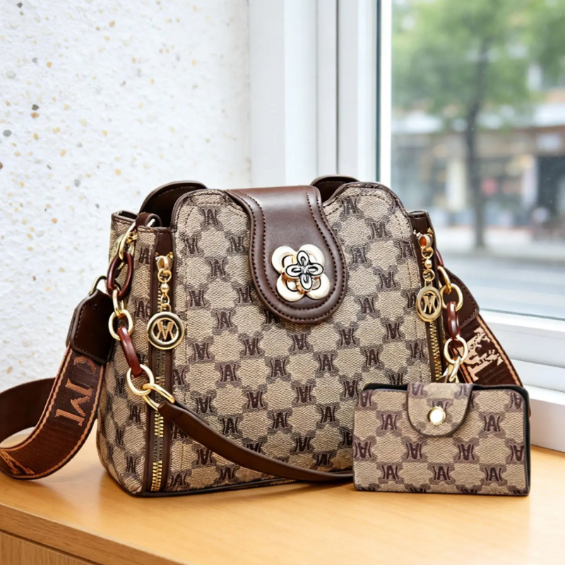 Vintage Zipper - Sac à bandoulière vintage imprimé, sac