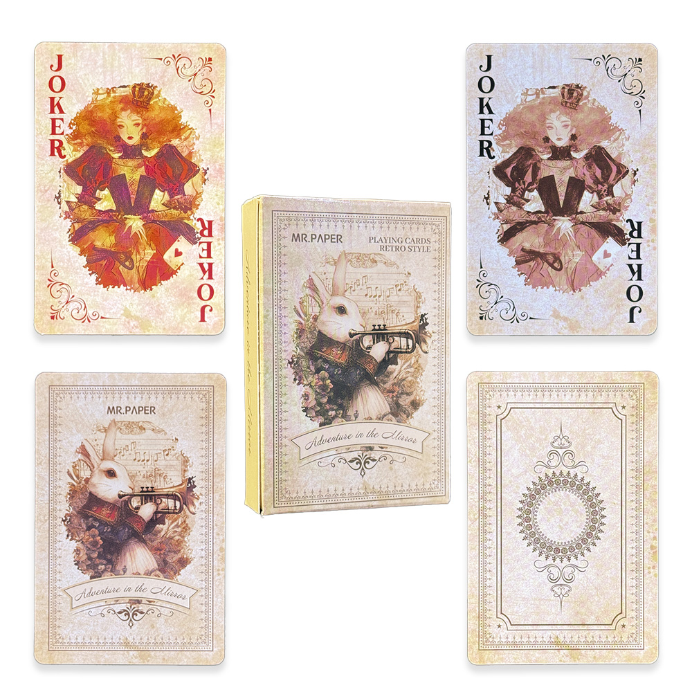 Vintage Collectible Board Games - 55 cartes à jouer Alice au