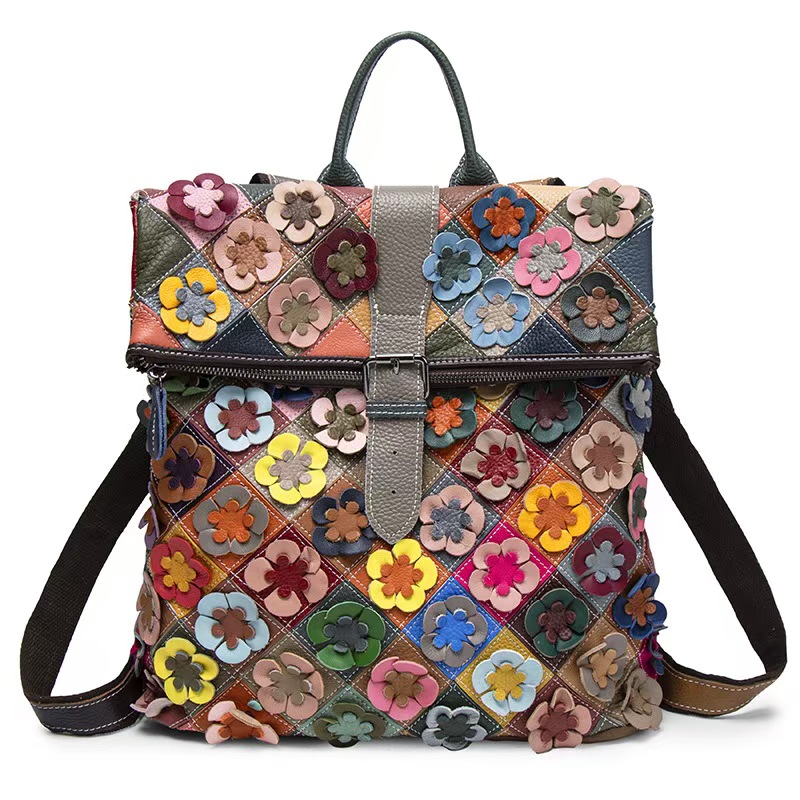 Vintage Zipper - Sac à dos vintage pour femme