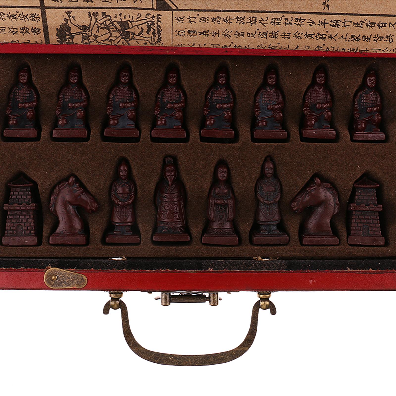 Vintage Collectible Board Games - Jeu d'échecs chinois traditionnel en résine,