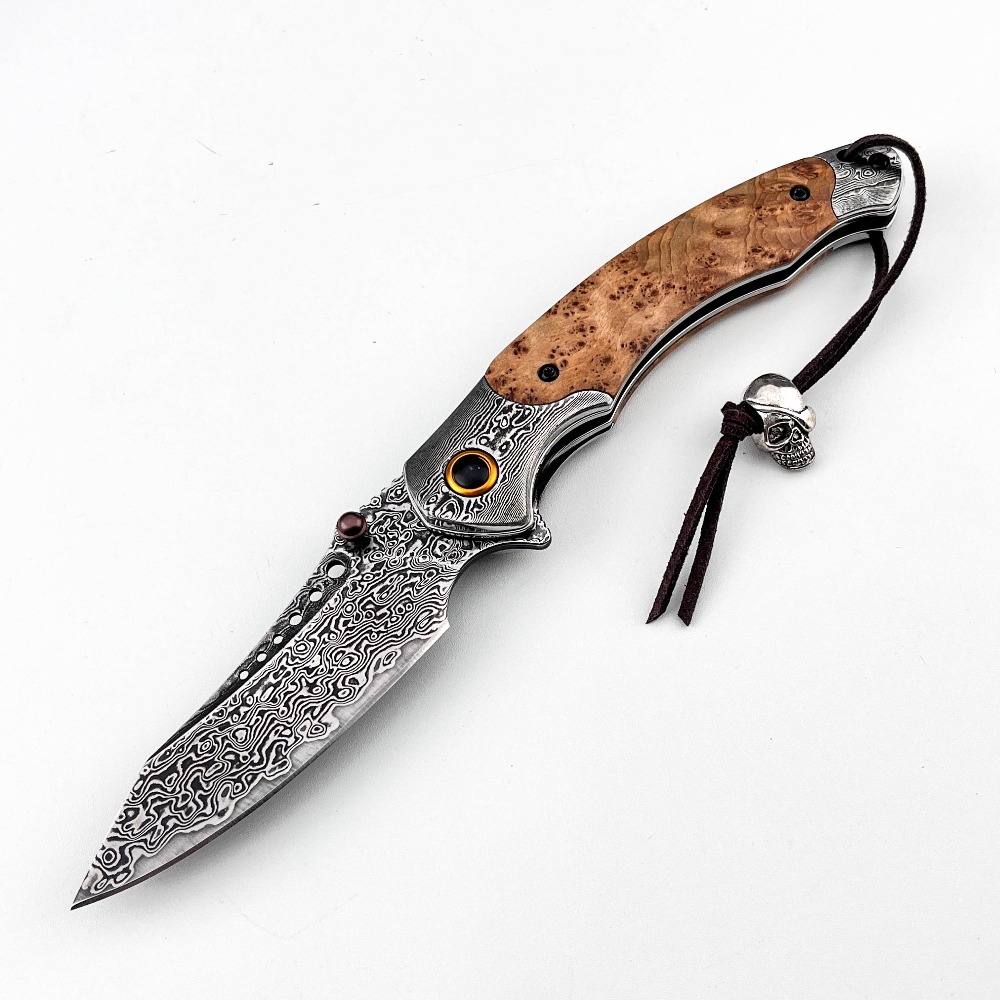 Couteau pliant à motif Damas h - Vintage Collectible Knives avis et prix