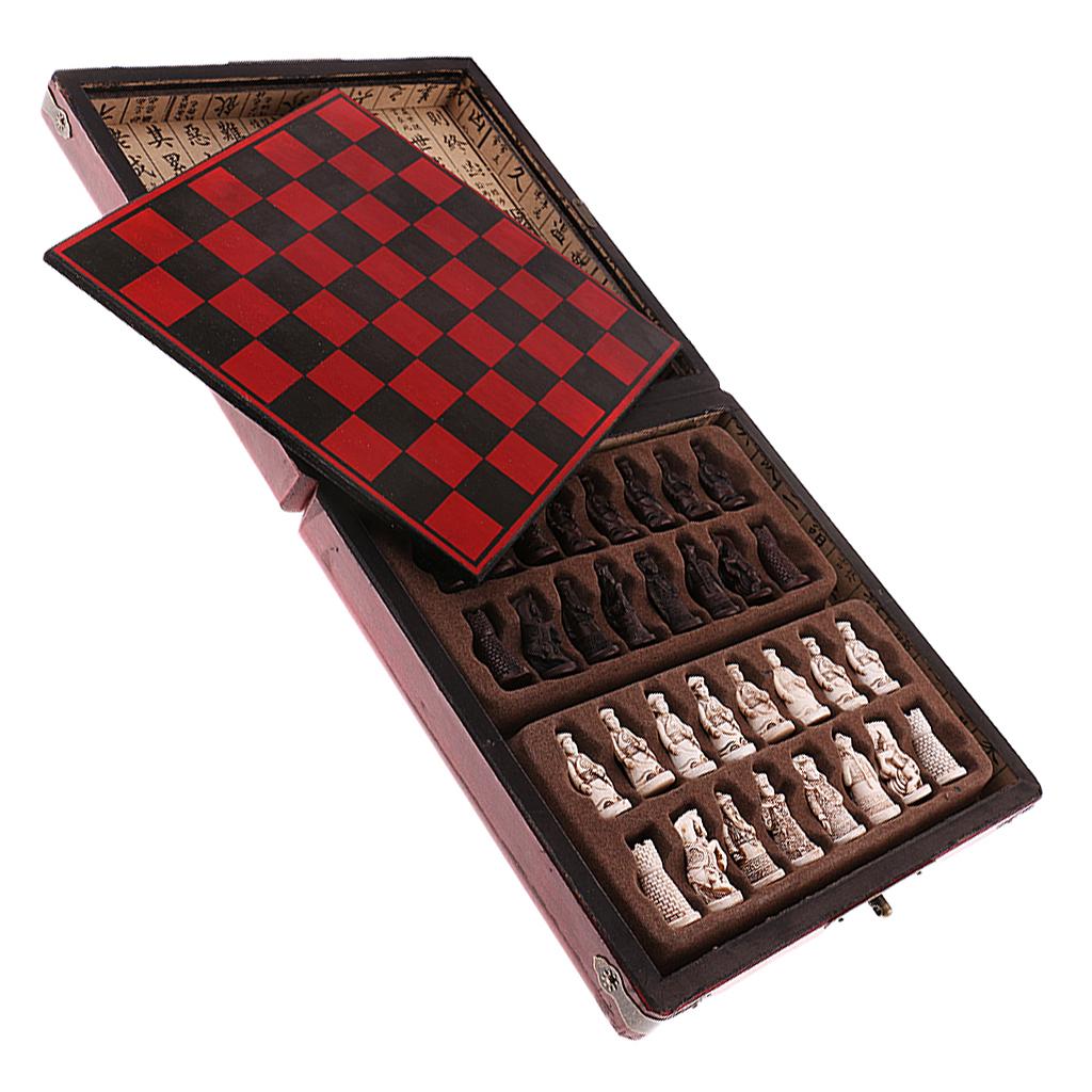 Jeu d'échecs chinois en bois,  - Vintage Collectible Board Games avis et prix
